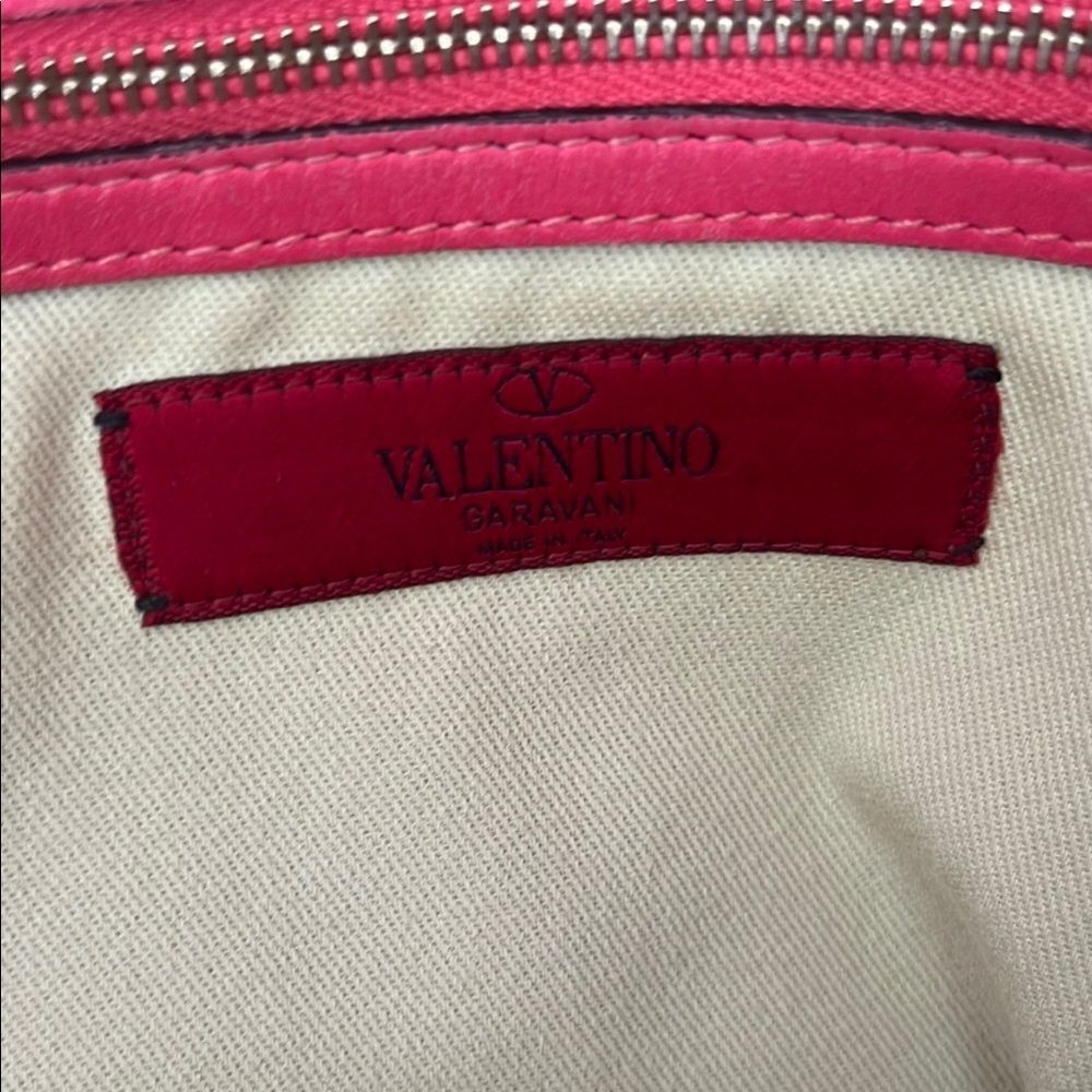 Valentino Pink Studded Tote Bag with Rockstud Detailing - Picture 9 of 12